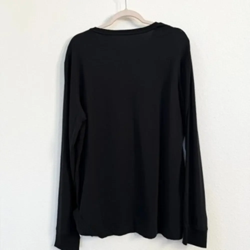 POLO Ralph Lauren Long Sleeve Black Tshirt  Mens L Preppy Minimalist‎ Classic
